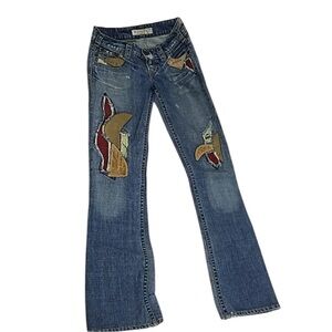 1921 Trendy Patchwork Boot Cut Jeans